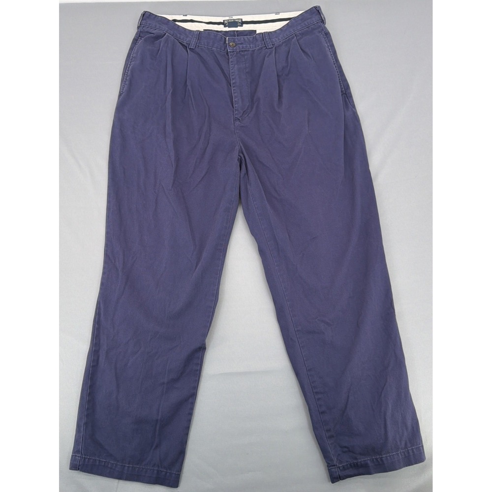 Vintage Polo Jeans Co Ralph Lauren Chino Pants Mens 36x29 Blue Fade